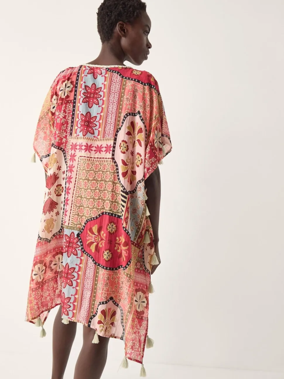 Monsoon Patti Tile Print Mini Kaftan