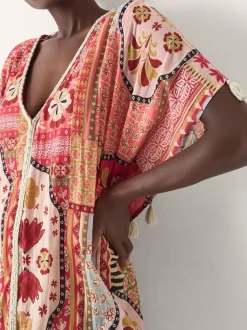 Monsoon Patti Tile Print Mini Kaftan