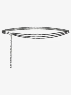 Mood Jet Crystal Layered Chain Belt
