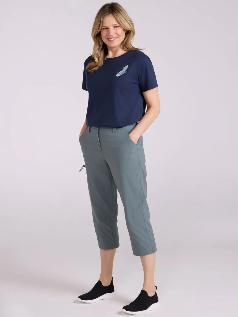 Mountain Warehouse Hiker Stretch Womens Quick Drying UV Capri Shorts