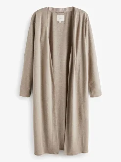 Moutkleurig - Laura Ashley lang loungevest
