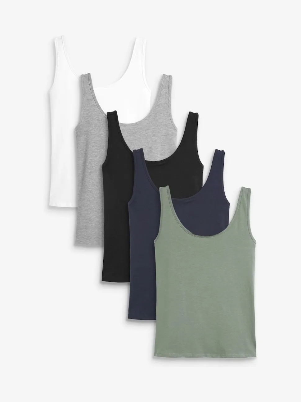 Multi - Set van 5 hemdjes met dik bandje