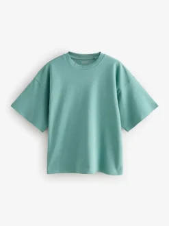 Multi - Verpakking van 5 100% katoenen boxy T-shirts met korte mouwen