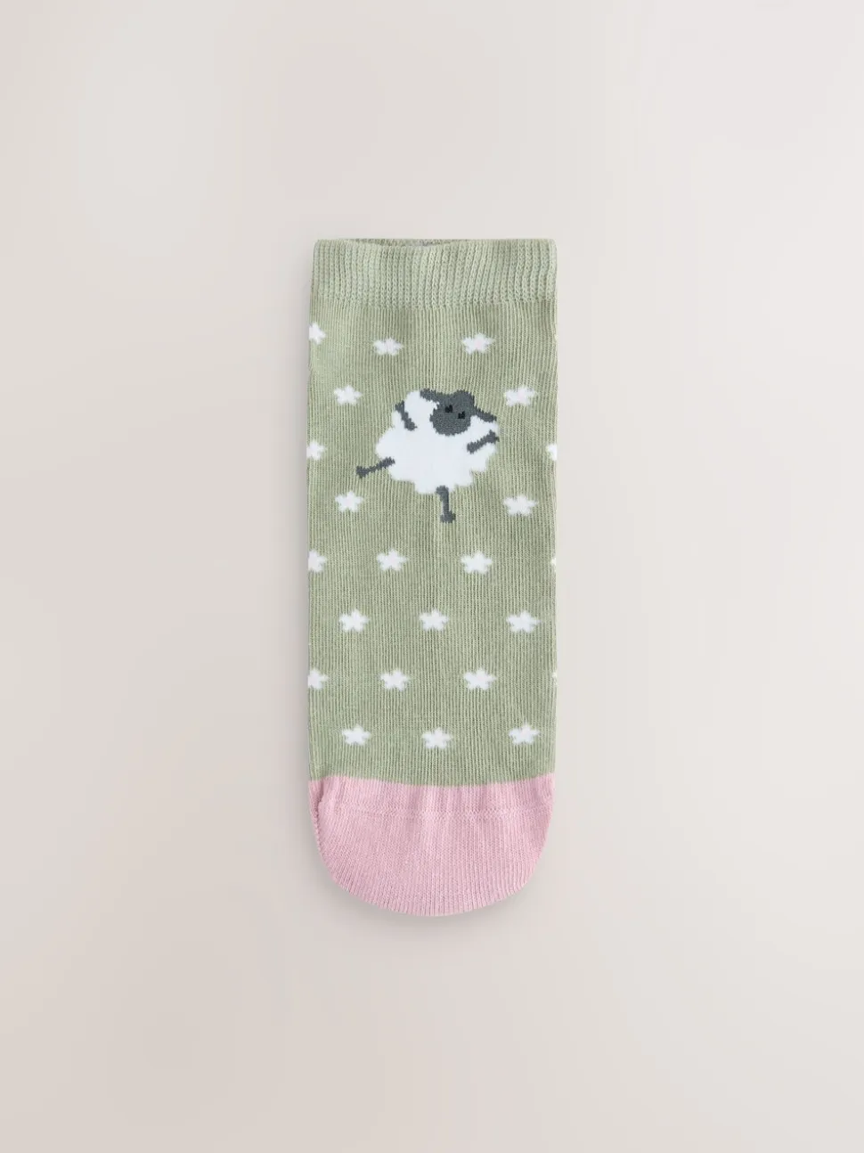 Multi Sheep Print - 4 paar sneakersokken