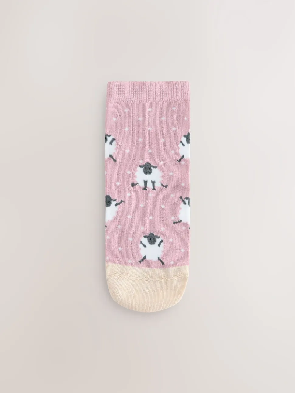 Multi Sheep Print - 4 paar sneakersokken