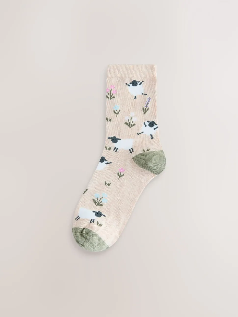 Multi Sheep Print - Set van 4 paar enkelsokken