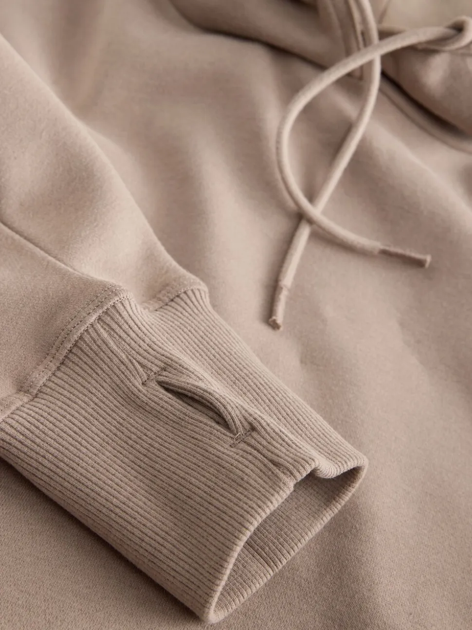 Naturel bruin - Active Longline Overhead Hoodie met superzacht naaddetail en zakken