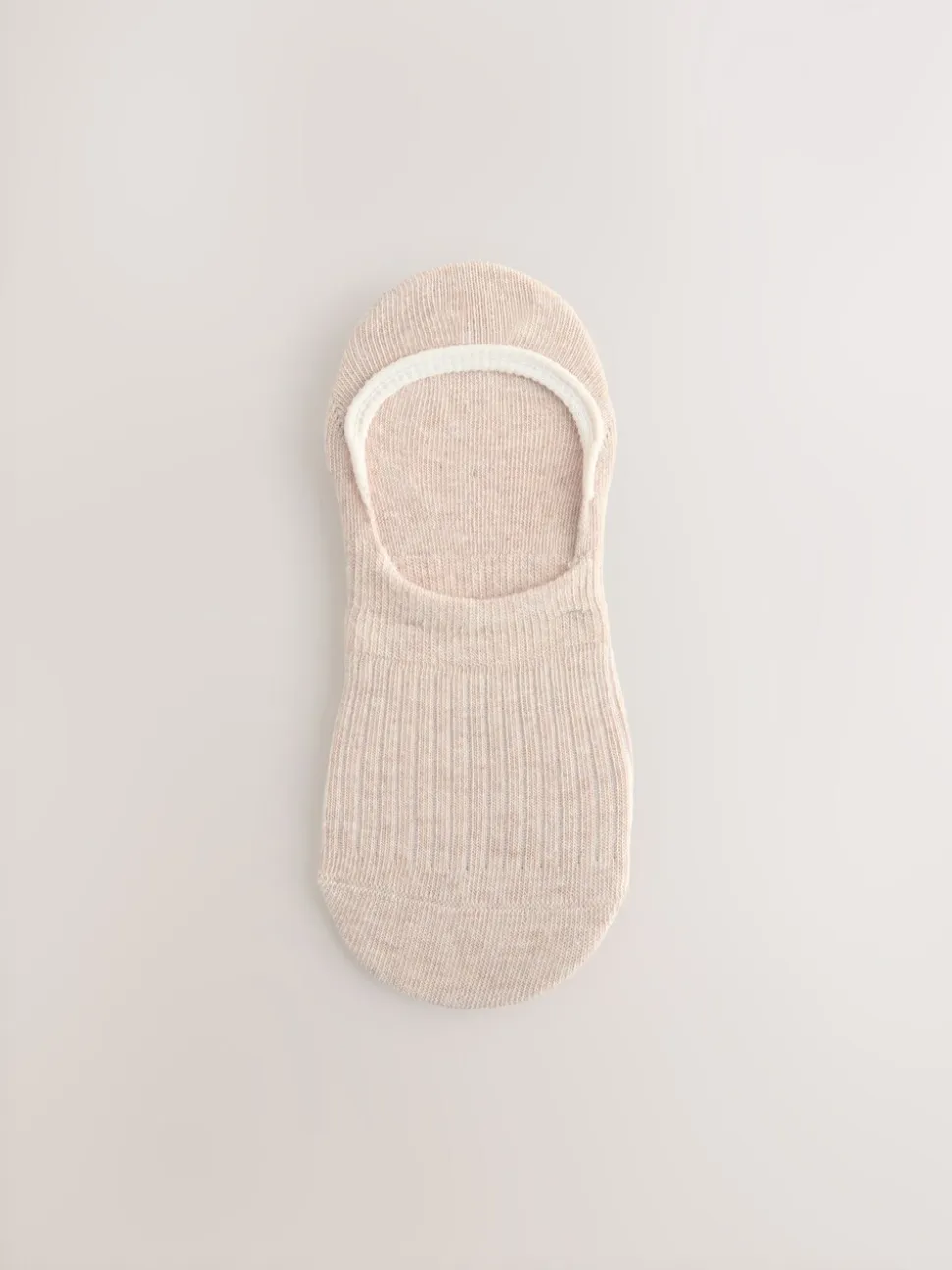 Naturel geribbeld - 4 Paar footsies