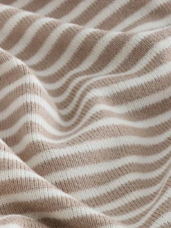 Naturel met strepen - Cosy Lightweight Dressing Gown
