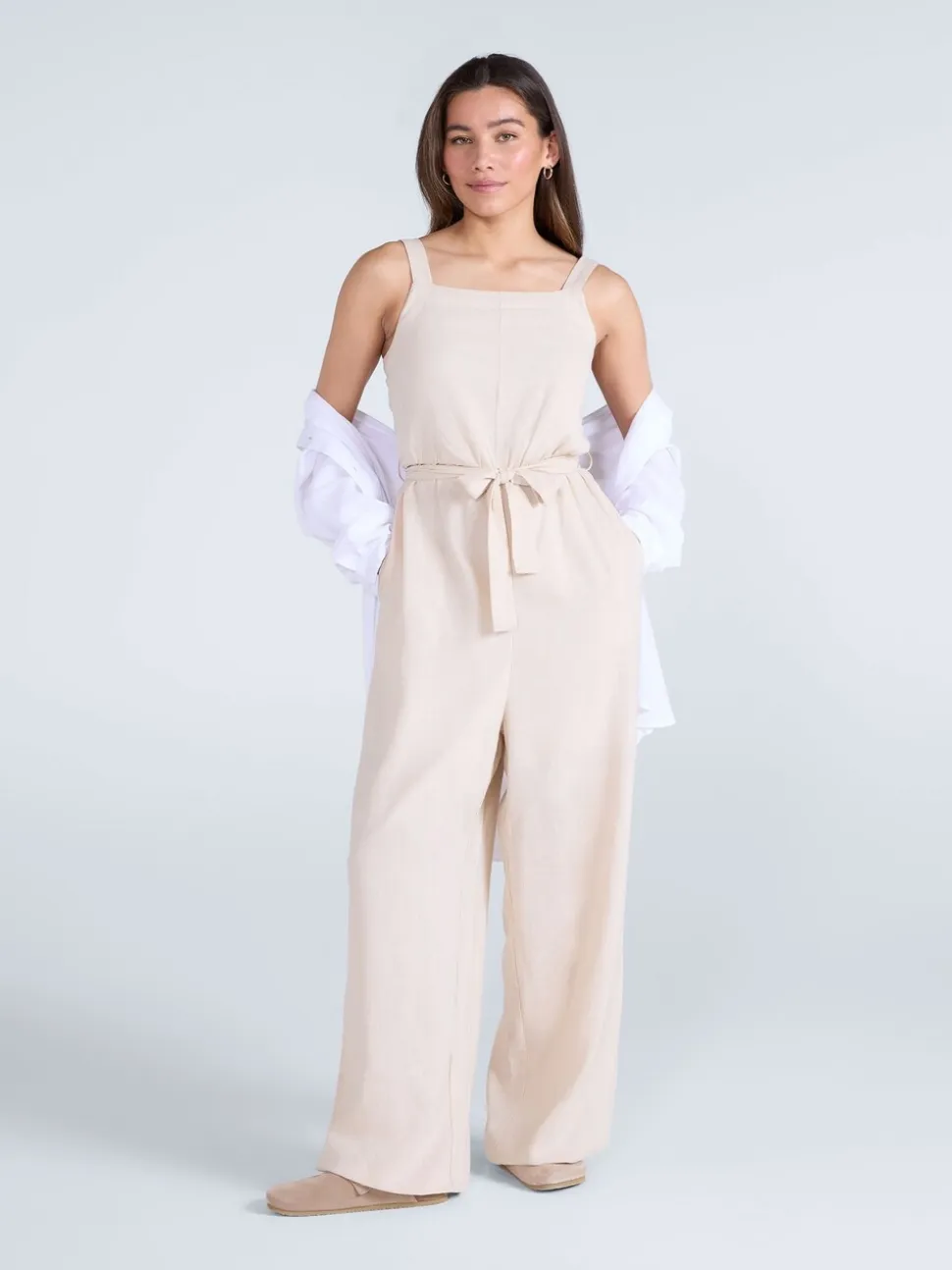 Natuurlijk - Animal Womens Becca Linen Jumpsuit
