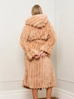 Natuurlijk - Jim Jam the Label Chocolate Ribbed Dressing Brown Gown