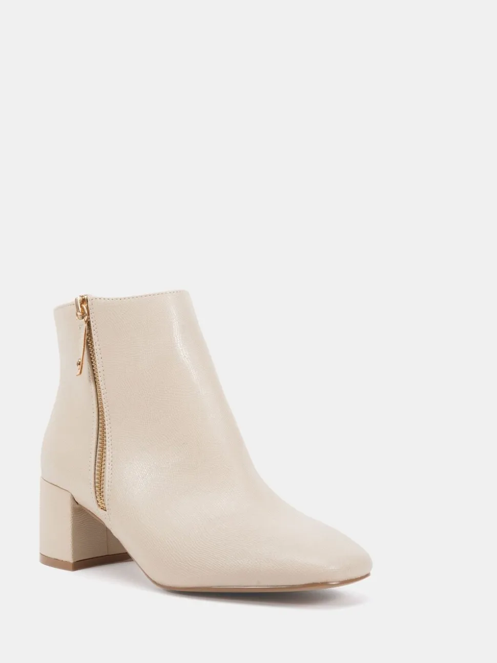 Natuurlijk - Novo Kate Zip Side Square Toe Block Heel Ankle Boots
