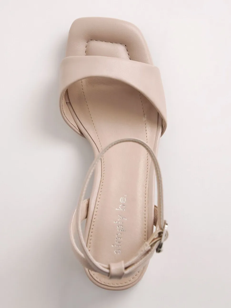 Natuurlijk - Simply Be Barely There on Low Block Heels in Extra Wide Fit
