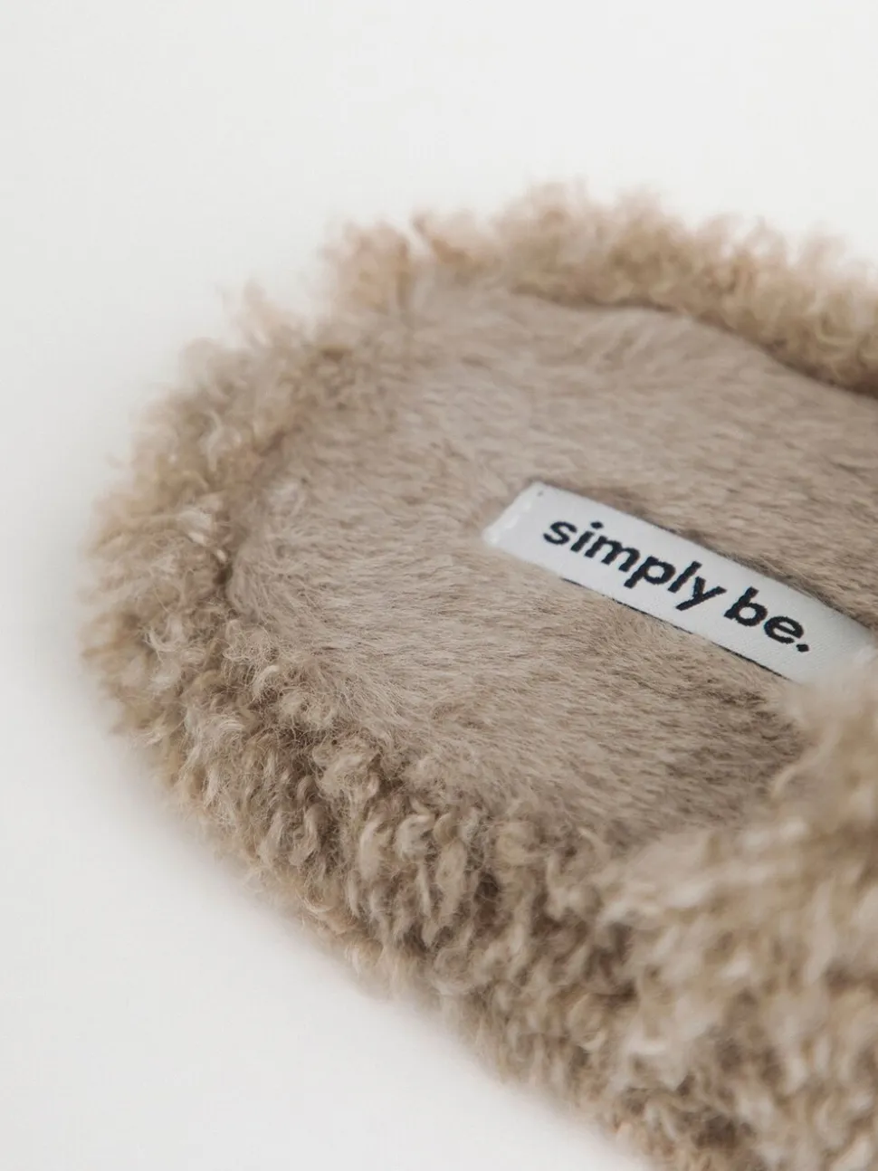 Natuurlijk - Simply Be Shaggy Fur Mule Slippers