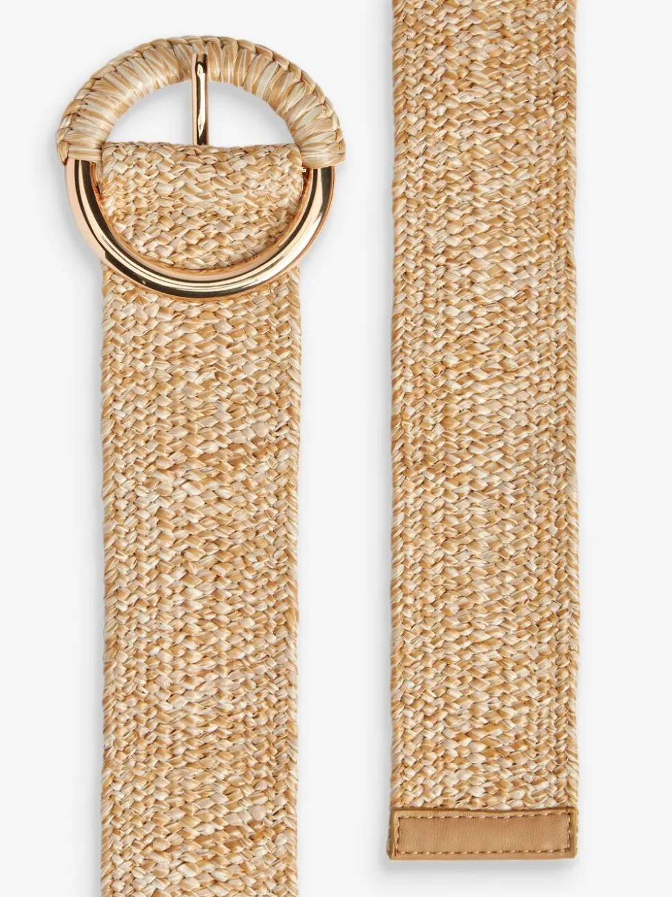 Natuurlijk Boho - Brede raffia riem