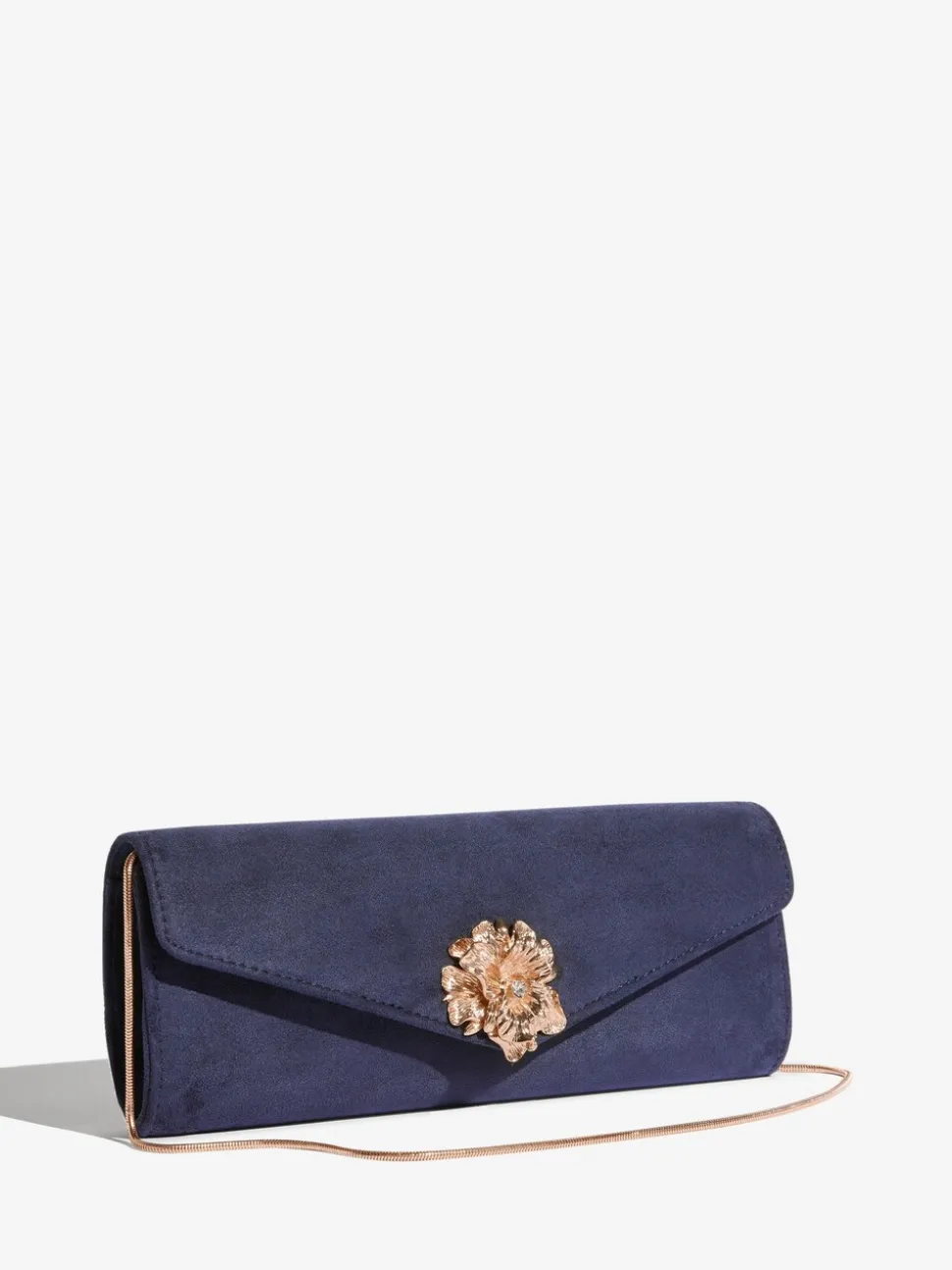 Navy Floral Trim - Lipsy Clutch Bag