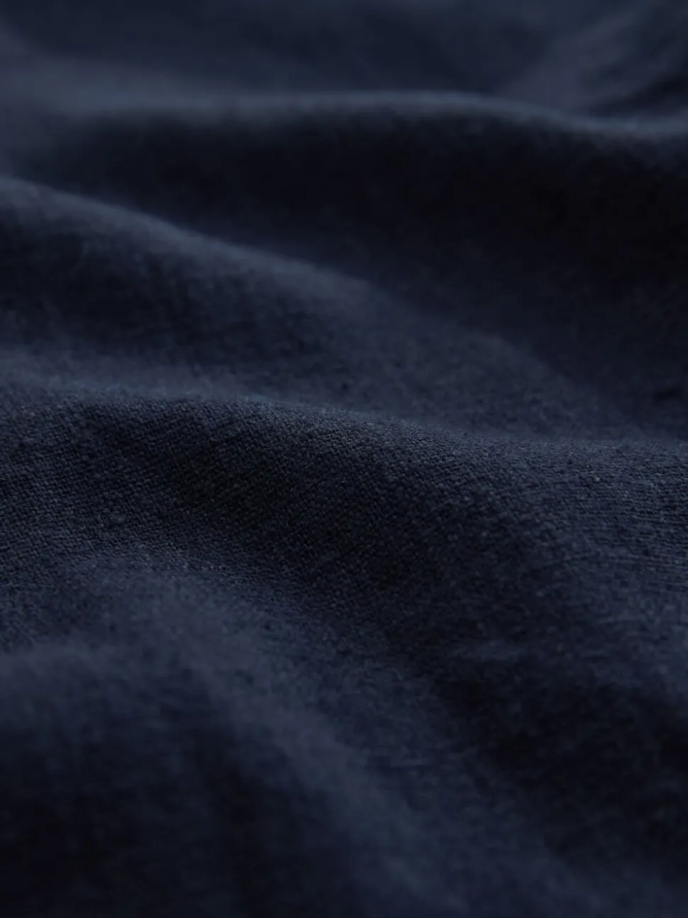 Navy with Ecru Tipping - Sailor Collar Mini Dress with Linen
