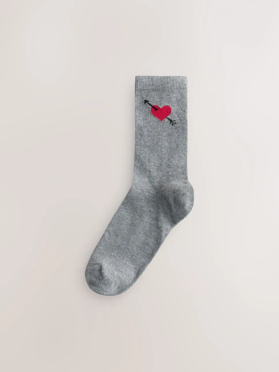 Navy/Grey Dog Heart - Set van 4 paar enkelsokken