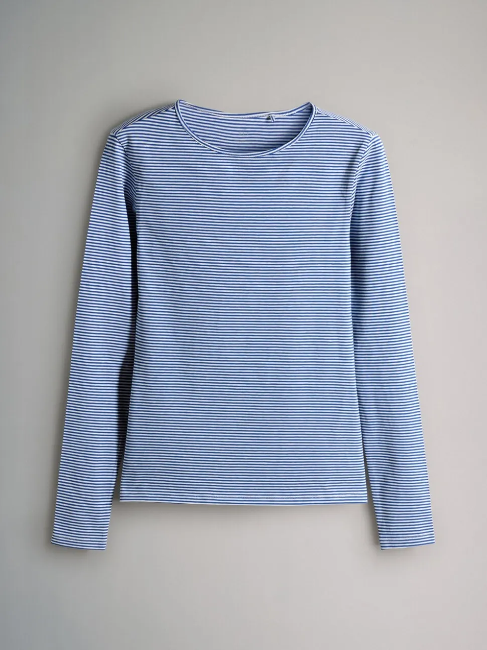 Navy/Light Blue Stripe/Red/Stone Brown/White - The Set - 5 T-shirts met lange mouwen en ronde hals