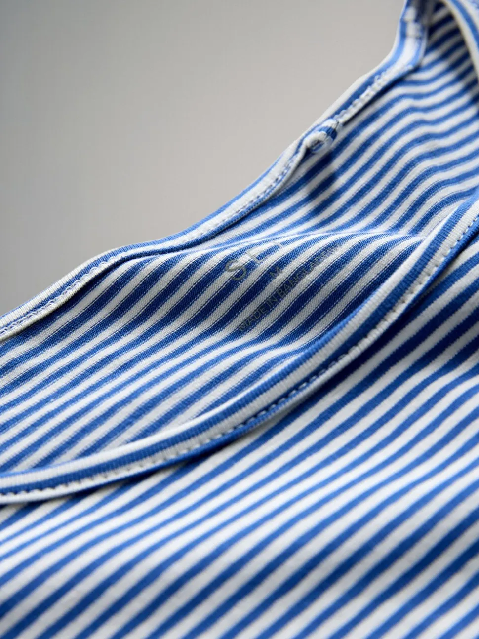 Navy/Light Blue Stripe/Red/Stone Brown/White - The Set - 5 T-shirts met lange mouwen en ronde hals