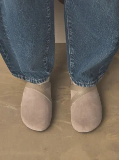 Nertsgrijs/bruin - Forever Comfort Leather Clean Footbed Clogs