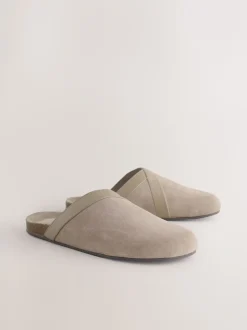Nertsgrijs/bruin - Forever Comfort Leather Clean Footbed Clogs