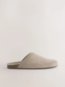 Nertsgrijs/bruin - Forever Comfort Leather Clean Footbed Clogs