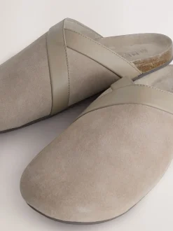Nertsgrijs/bruin - Forever Comfort Leather Clean Footbed Clogs