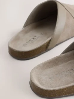 Nertsgrijs/bruin - Forever Comfort Leather Clean Footbed Clogs