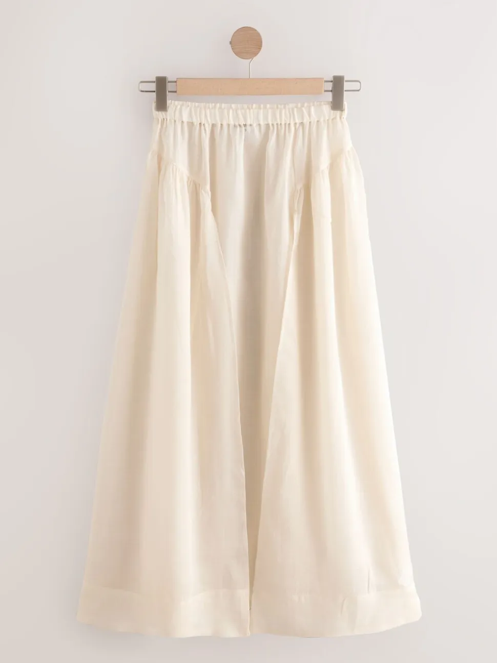 Neutraal - Beach Midi Skirt With Ramie