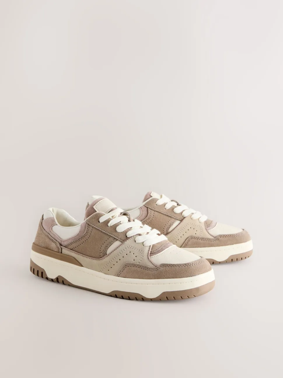 Neutraal - Forever Comfort® Panelled Chunky Lace-Up Trainers