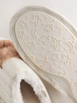 Neutraal - Hamish Linen Mule Slippers