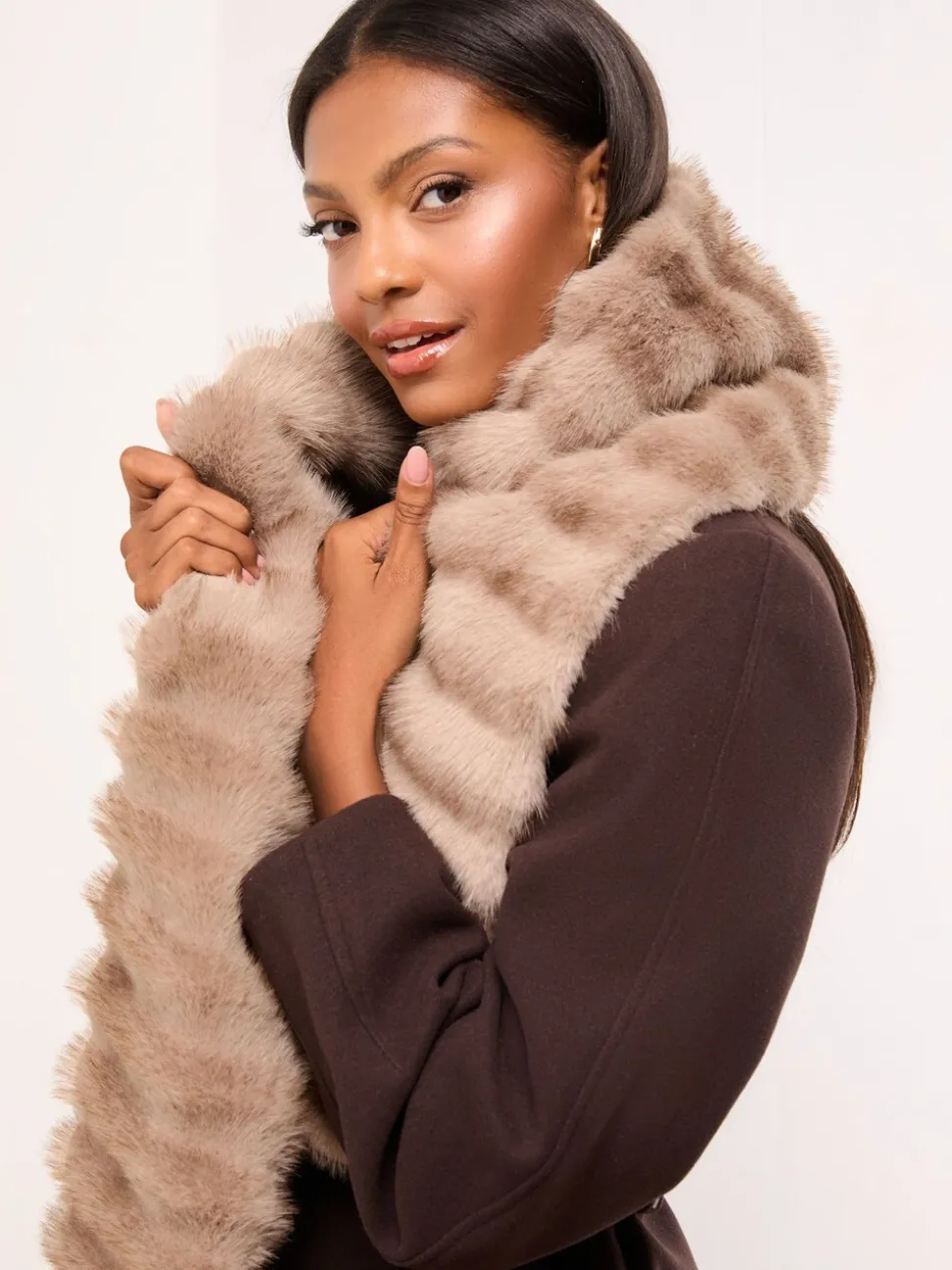 Neutraal - Lipsy Faux Fur Scarf
