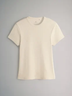 Neutraal - The Set 5 Pack Korte Mouw Geribd T-shirt