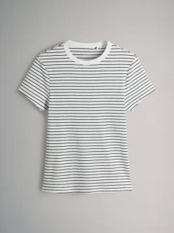 Neutraal - The Set 5 Pack Korte Mouw Geribd T-shirt