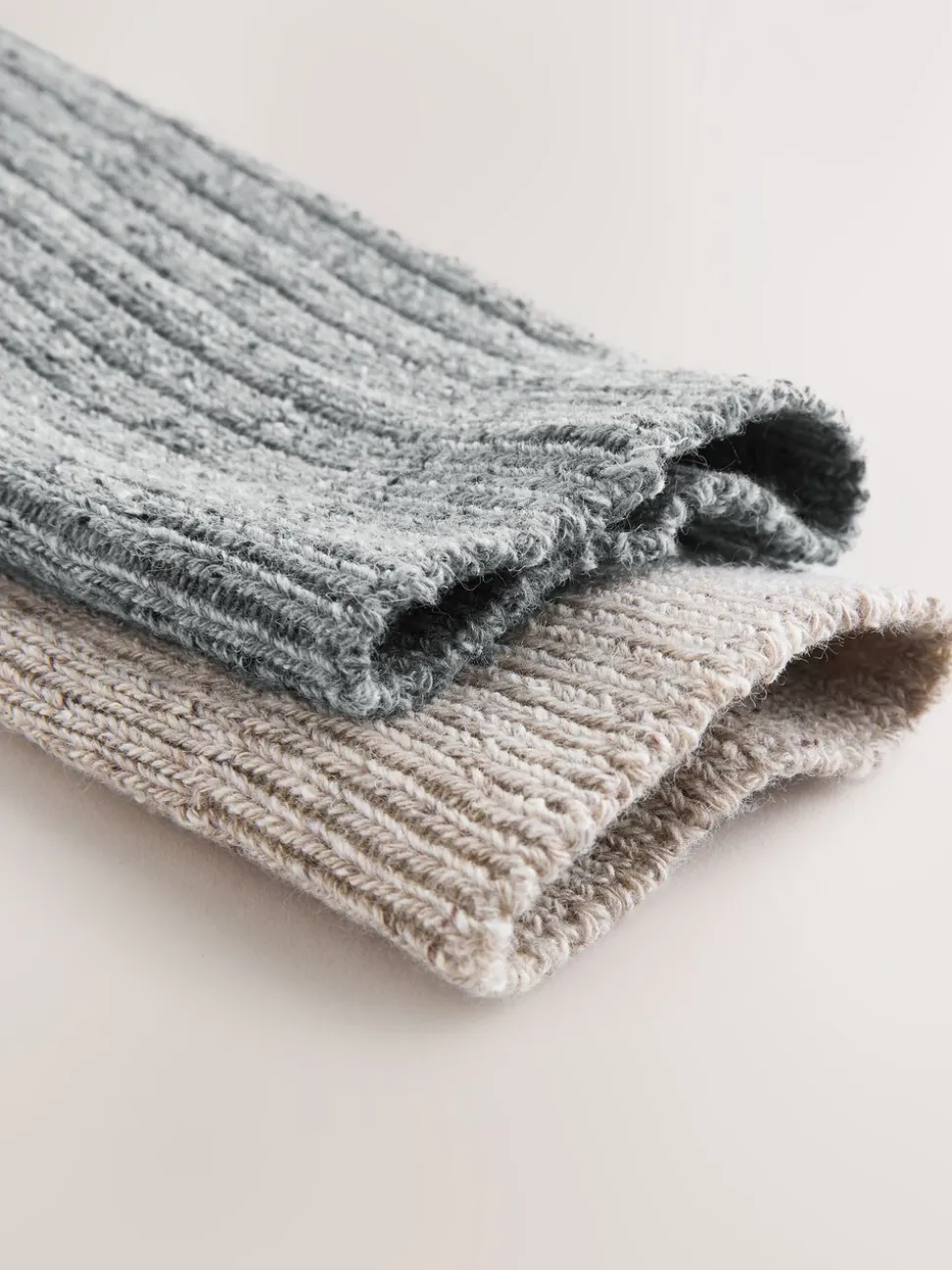 Neutraal - Thermal Wool Blend Knee High Socks 2 Pack With Silk