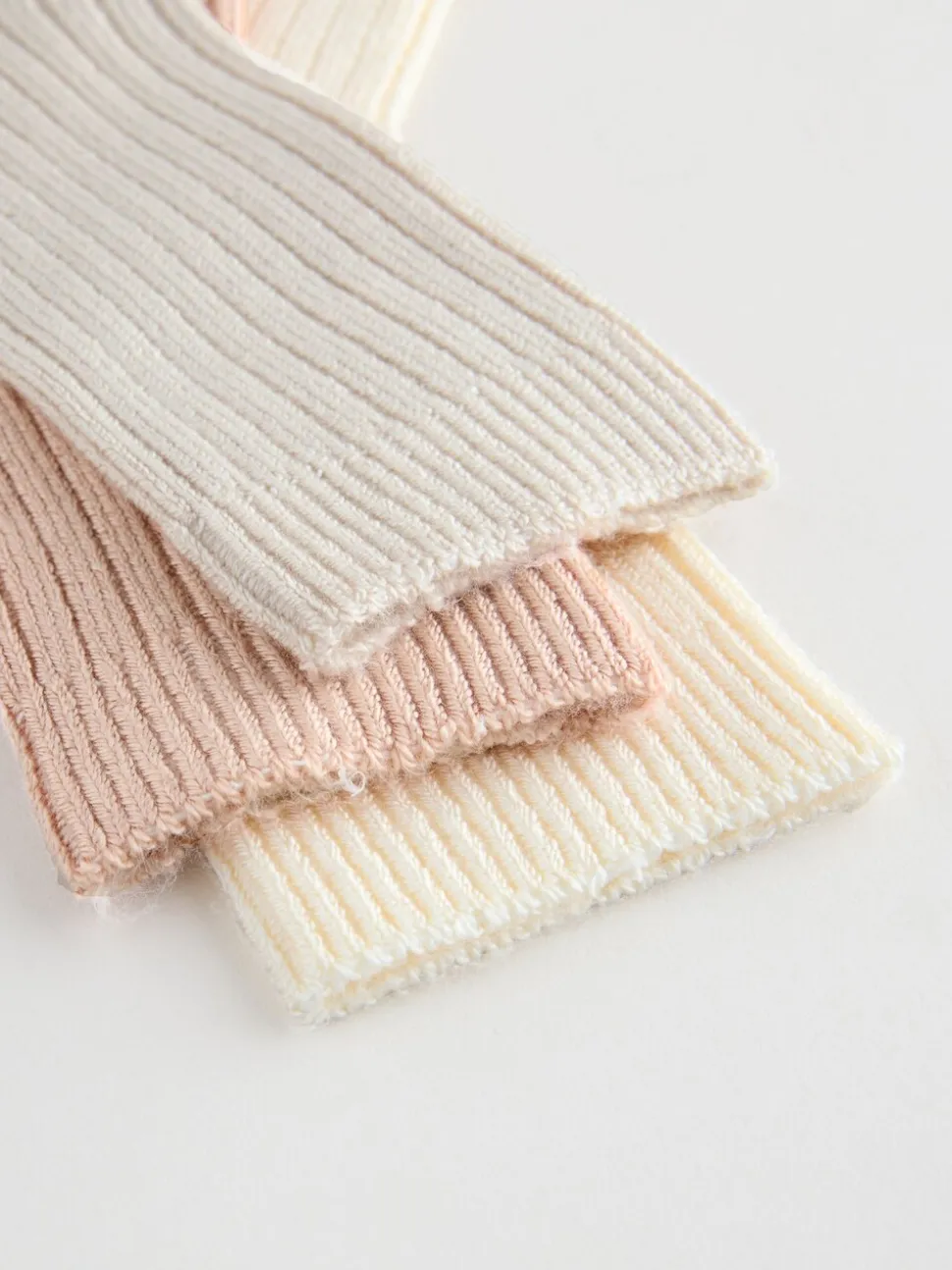 Neutraal - Warm Handle Ribbed Ankle Socks 3 Pack