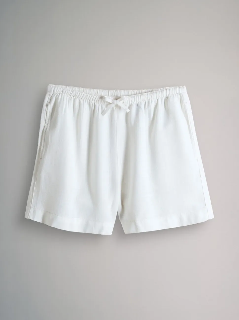 Neutraal/rood - The Set - Pull-on short met linnen