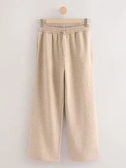 Neutrale Neppy textuur - Essential Wide Leg Jersey Joggers