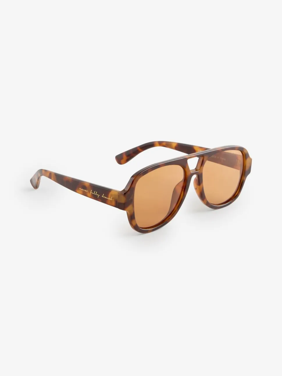 Never Fully Dressed Aviator Style Orange Lens Sunglasses