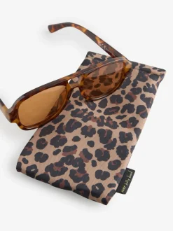 Never Fully Dressed Aviator Style Orange Lens Sunglasses