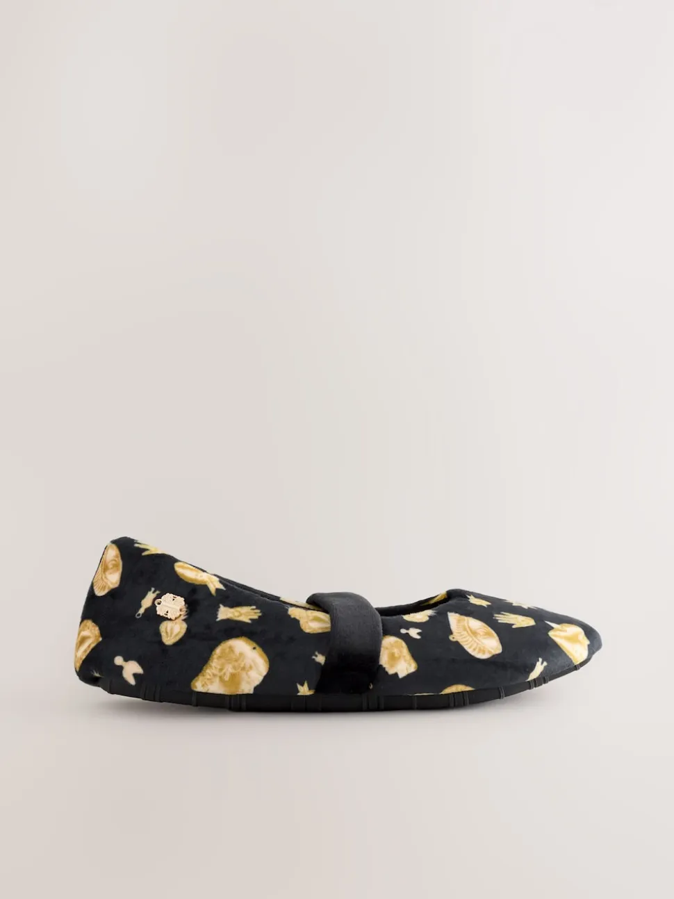 Never Fully Dressed Charm Velour Mary Jane Slippers