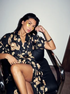 Never Fully Dressed Charm Satin Robe
