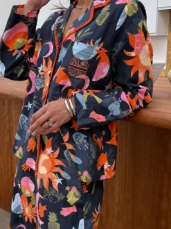 Never Fully Dressed Cotton Button Through Shorts Set Pyjamas
