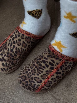 Never Fully Dressed Leopard Print Mule Slippers