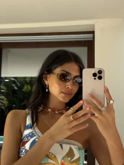 Never Fully Dressed Narrow Oval Sunglasses