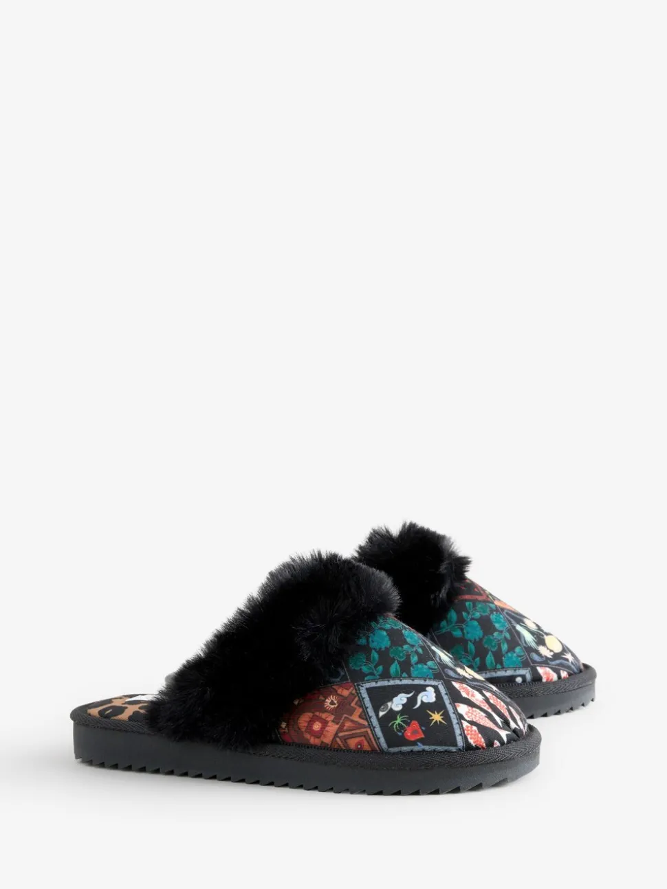 Never Fully Dressed Quilted Faux Fur Lined Mule Slippers