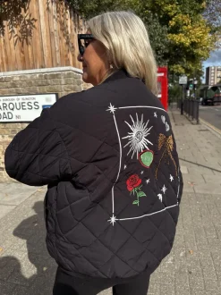 Never Fully Dressed Quilted Fur Lined Bomber Jacket