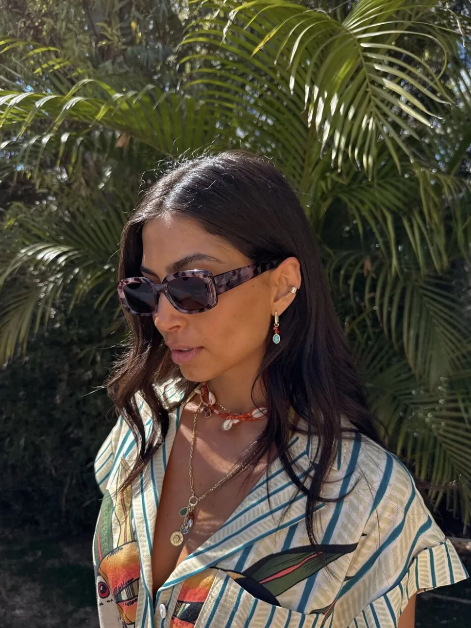 Never Fully Dressed Rectangle Tortoiseshell Sunglasses