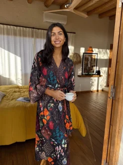 Never Fully Dressed Satin Long Line Robe